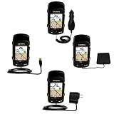 Road Warrior Kit for the Garmin Edge 705 includes a Car & Wall Charger AND USB cable AND Battery Extender - Gomadic Brand w/ TipExchange Technology