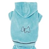 Dog Hoodie - Luxury Couture Dog Hoodie - Blue - XX-Small (XXS)
