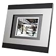 5x7_5.6_128_brush metal with black wood edge Digital Picture Frame