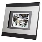 5x7_5.6_128_brush metal with black wood edge Digital Picture Frame