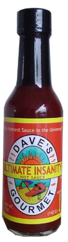 Dave's Ultimate Insanity Hot Sauce Hottest Sauce in the Universe. No Other Hot Sauce Has... by Habanero Steak Sauces