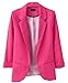 xiaokong Women's Solid Color Open Front Slim Fashion Small Blazer