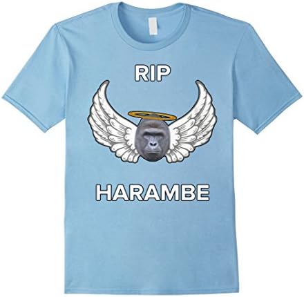 Men's HARAM-BE the Gorilla 2016 T-Shirt Medium Baby Blue