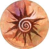 Set of 4 Sandstone Coasters - Spiral Sun