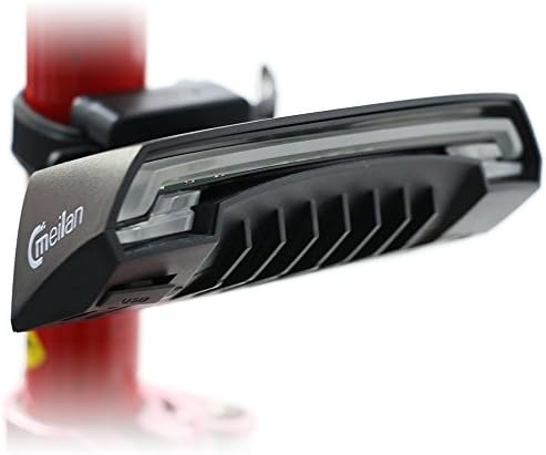 Aucos® USB Rechargeable Bike Tail LED Light Wireless Cycling Light Bar Waterproof Safety Laser Beams Lamp with Warning Flashing Turn Signals