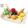 Plantoys 1353416 - Obst und Gem�se schneiden mit Servierbrett