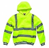 Dickies Hi-Vis Safety Hooded Sweathshirt Yellow