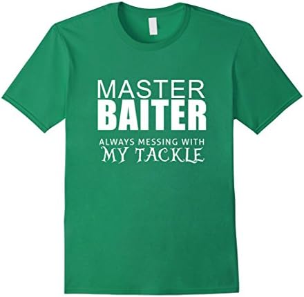 Men's Master Baiter - Premium Funny Fishing Shirt 2XL Kelly Green