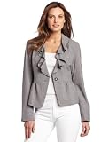 Rafaella Women's Ruffle Front Melange Jacket