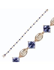 14K Exquisite Tanzanite Bracelet with Diamonds (NEW ARRIVAL)