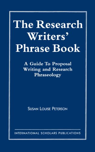 The Research Writer's Phrase Book: A Guide to Proposal Writing and Research Phraseology (Culture)