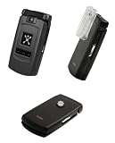 CELLET BLACK RUBBERIZED PROGUARD HARD COVER CASE (with Detacable Belt Clip) for SAMSUNG A707 SYNC - RETAIL PACKAGING