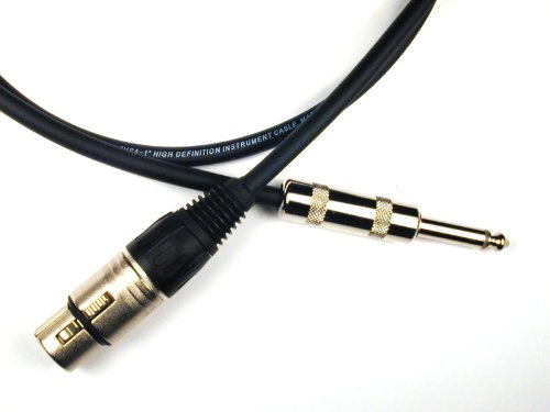 Conquest Sound RA3FN 6EV 6-Foot Hi Impedance - Microphone CableNeutrik XLR Female to 1/4-Inch Male