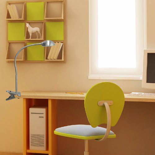 LED Clip Lamp – Silvertone