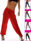 Damen Chino Pumphose Pluderhose Harem Aladin Capri Hose Chino Ali Baba Caprihose