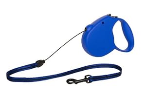 flexi Standard Small Retractable Leash, Supports up to 26lbs, 16ft Cord (Blue)