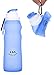 Collapsible Water Bottles BPA Free - Foldable Filter Sports Hydrated Cup - for Cycling,Camping,Hiking,Travel - Durable,Reusable with Leak-proof Lid - 20 Oz(Blue)