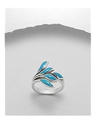 Turquoise (Sky Blue) Reconstructed stones Ring In 92.5 Sterling Silver
