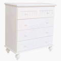 Delta Children's Products Shaker 4 Drawer Dresser - White