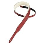 Levy's Leathers PMB42-CRA 2-inch Carving Leather Banjo Strap with Sheepskin Lining,Cranberry