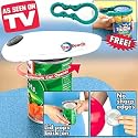 New One Touch Automatic Tin Can Opener + Free Gripmate!