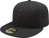 MLB New York Mets Black on Black 59FIFTY Fitted Cap (7 7/8)