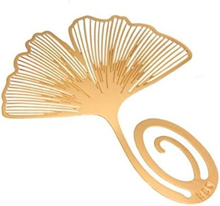 ICBC Golden Gingko Biloba Design Metal Bookmark
