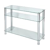 LEVV FUCONCCH CONSOLE TABLE IN CLEAR GLASS
