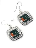 Licensed University of Miami Hurricanes College Earrings Fashion Jewelry