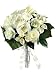 14 Rose/Ranunculus/Mini Calla Lily Bouquet w/Pearl Accents Cream (Pack of 6)