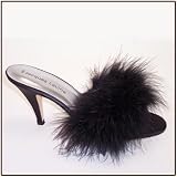 Jacques Levine Blaze Marabou Feather Heels