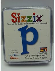 Art and Craft Supply: Sizzix Small Die Cut 380357 Fun Serif Uppercase P - Provo Craft