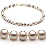White 7-8mm AAA Freshwater Pearl Necklace 18 inch Princess Length