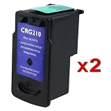 2 Black Ink Cartridge For Canon Pixma MX350 MP495 PG210