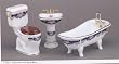 Reutter Porcelain Miniature Blue Royale Bathroom