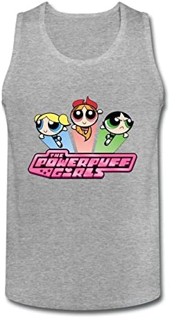 Yusij Men's Power Puff Girls Blossom Bubbles Buttercup Fashion Tank Top