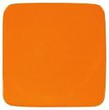 Waechtersbach Small Flat Square Plate, Set of 2, Orange Peel