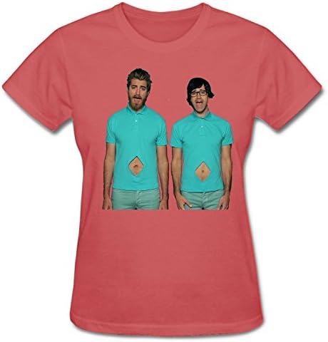 Xiao Hai Women's Rhett and Link Short Sleeve T-shirt pink M