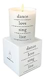 Dance Love Sing Live Candle