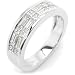 18ct White Gold and Diamond Baguette and Princess Cut Half Eternity Ring- 1.14ct Dia