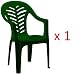 Resol Palma Garden Chair - Green - Patio Outdoor Plastic Furniture (Single)