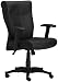 Black Leather Conference Chair with Adjustable Arms