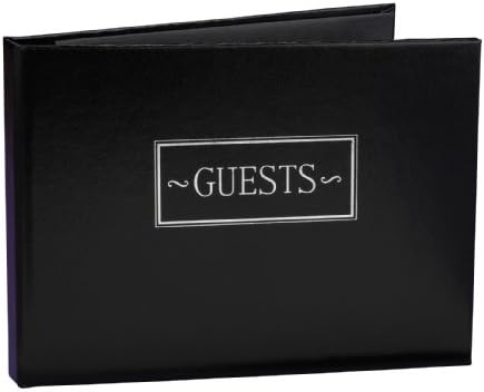 Hortense B. Hewitt Wedding Accessories All Occasion Guest Book, Black, 7.5-Inches x 5.75-Inches