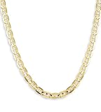 New 14k Yellow Gold Mariner Chain Link Necklace 9.9mm