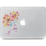 iCasso Watercolor Flowers Vinyl Decal Sticker Skin for Apple Macbook Pro Air Mac 13" inch / Unibody 13 Inch Laptop