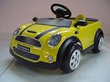 Yellow Mini Copper S 6v Battery Powered Ride on Car