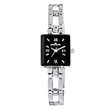 AK Anne Klein Women's 104899BKSB Silver-Tone Black Dial Dress Watch