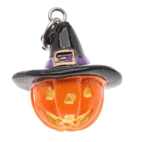 Hand Painted 3-D Halloween Jack O Lantern With 