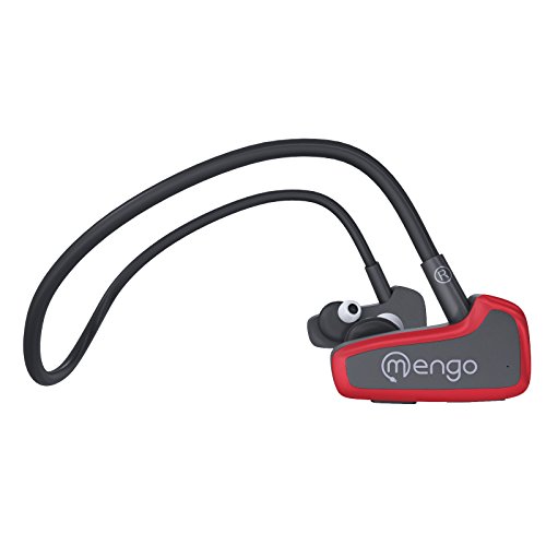 Wireless Sports Headphones, Mengo Bumps Bluetooth Sweat-Resistant Wireless Neckband Earphones For Running with Microphone (Bluetooth 4.1 & NFC) Red - Retail Packaging
