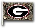 Georgia Bulldogs Car Flag W/ Wall Bracket Set Of 2
